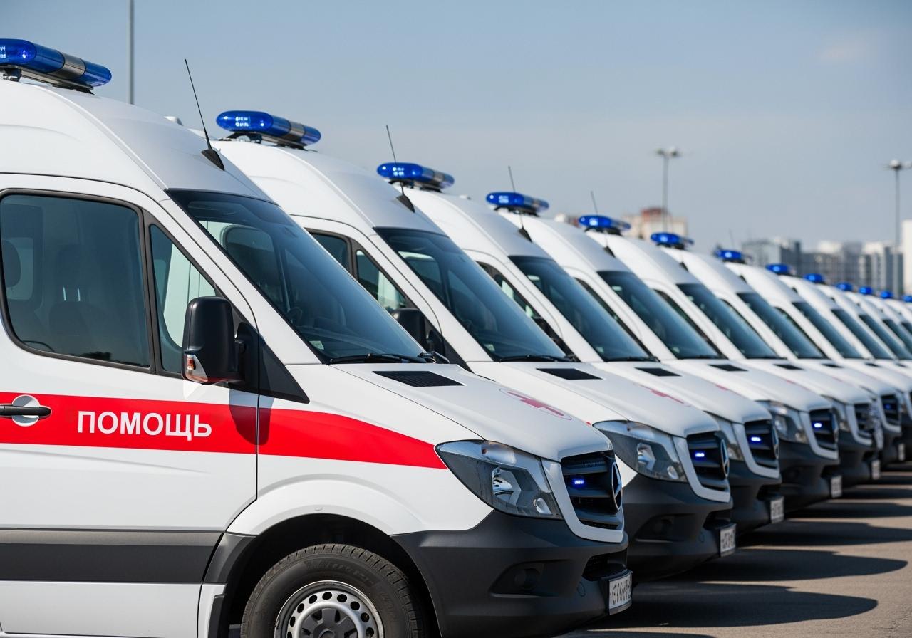 ряд служебных автомобилей